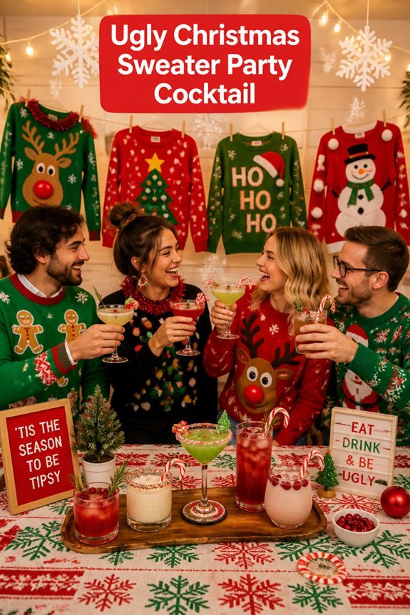 festive colorful silly drinks