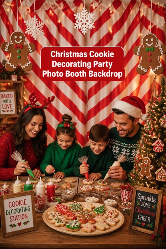 festive cookie photo backdrop