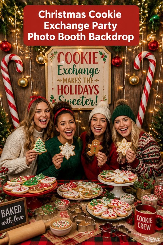 festive cookie photo backdrop