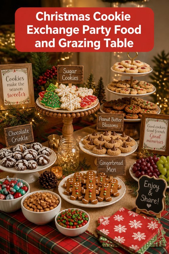 festive cookies and snacks