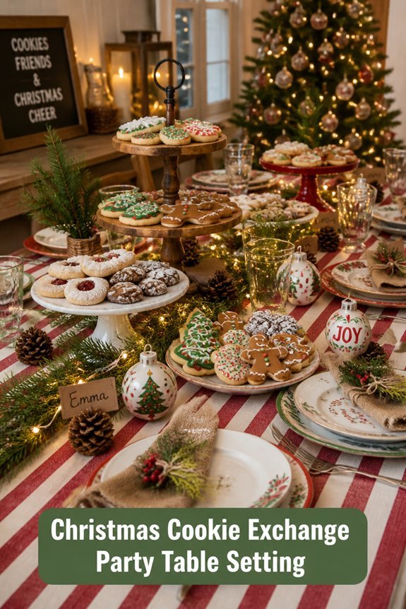 festive cozy cookie table