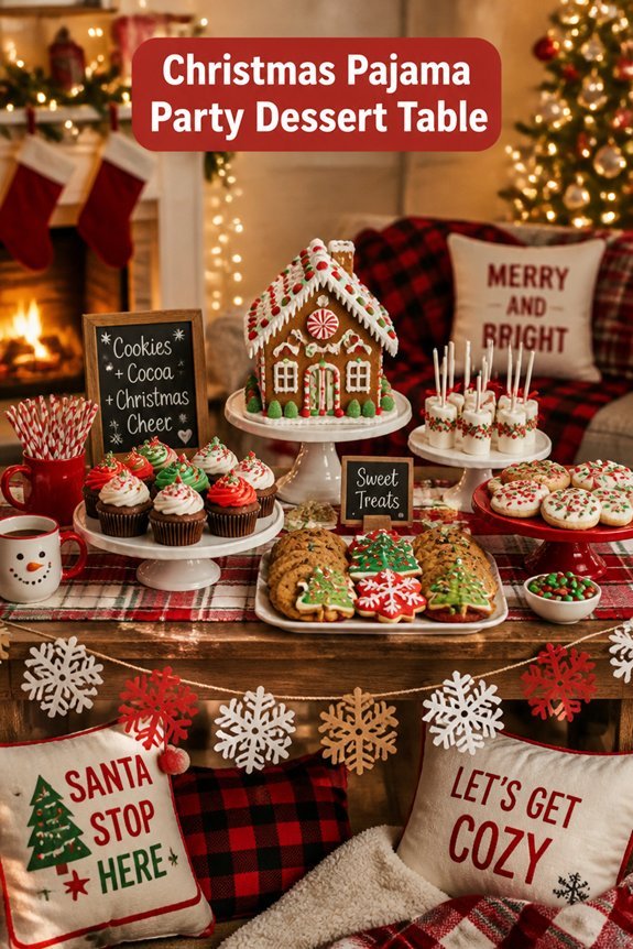 festive cozy dessert display