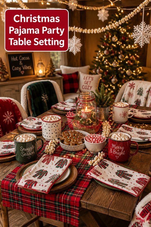 festive cozy pajama table