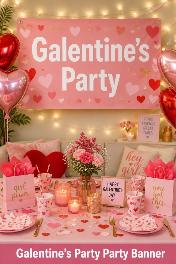 festive galentine s banner ideas