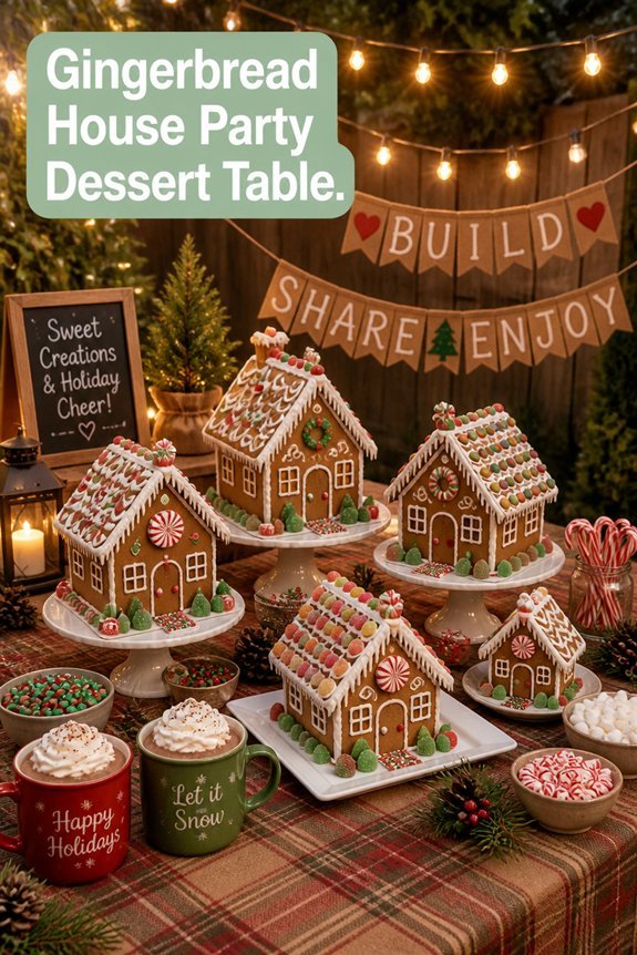 festive gingerbread dessert display