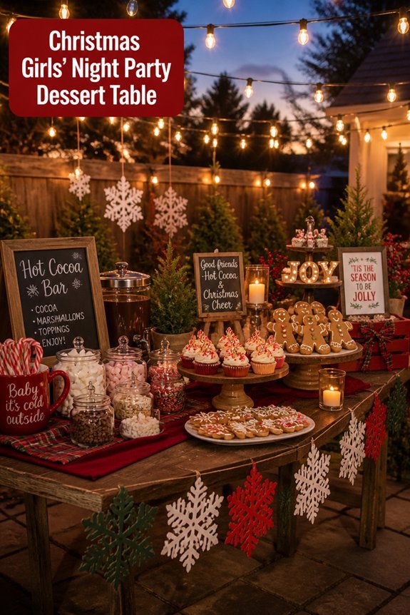festive holiday dessert display