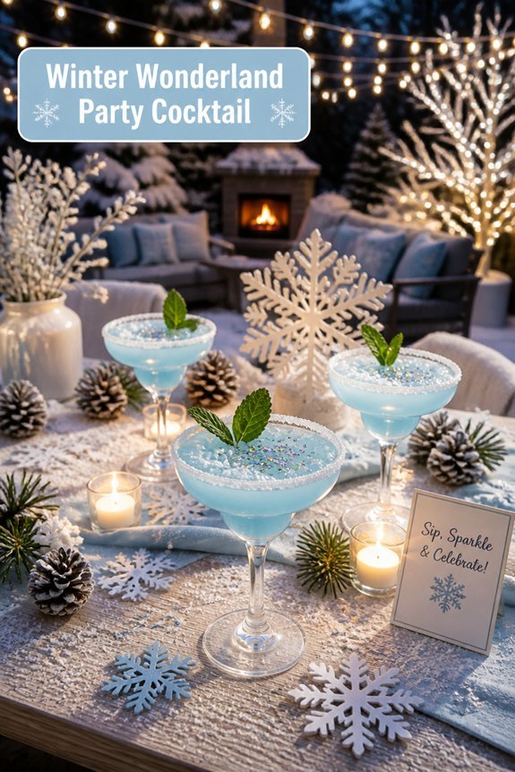 festive icy sparkling drinks