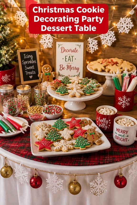 festive inviting cookie station