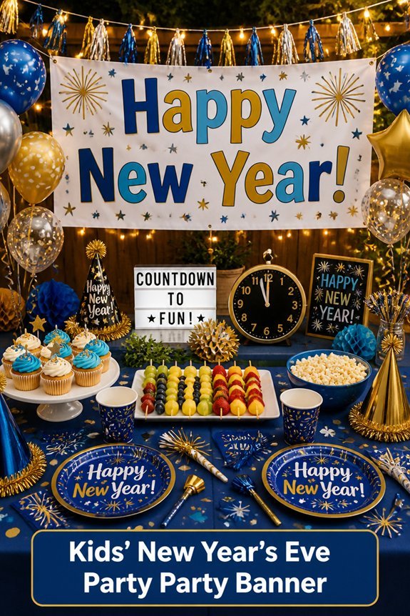 festive kids party banner