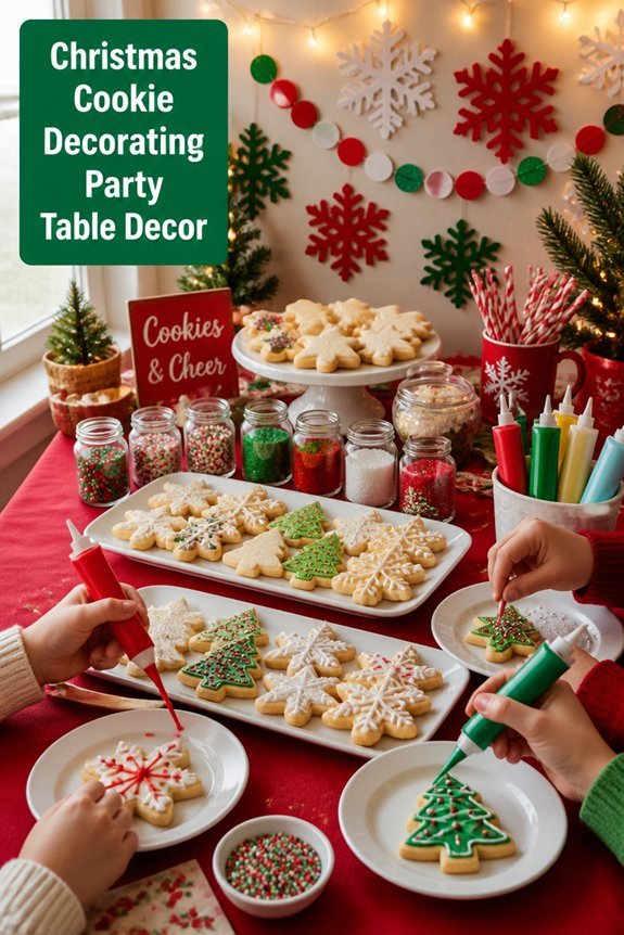 festive simple cookie table
