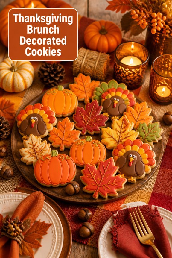 festive thanksgiving cookie decorations