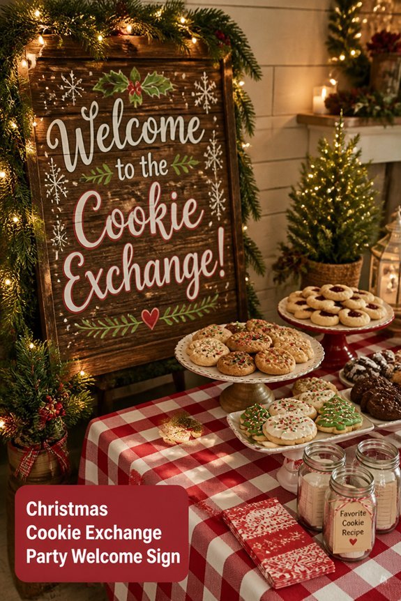 festive welcoming cookie display