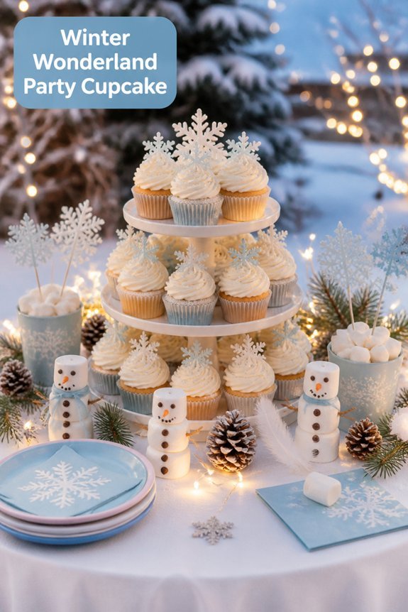 festive winter cupcake decorations