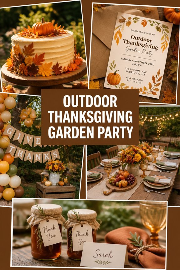 garden celebration with harvest decor
