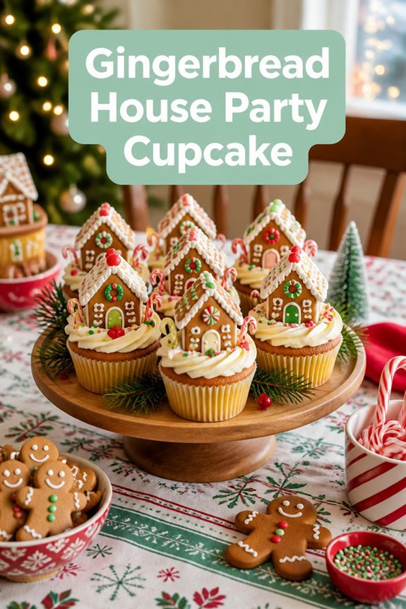gingerbread cupcake decorating station