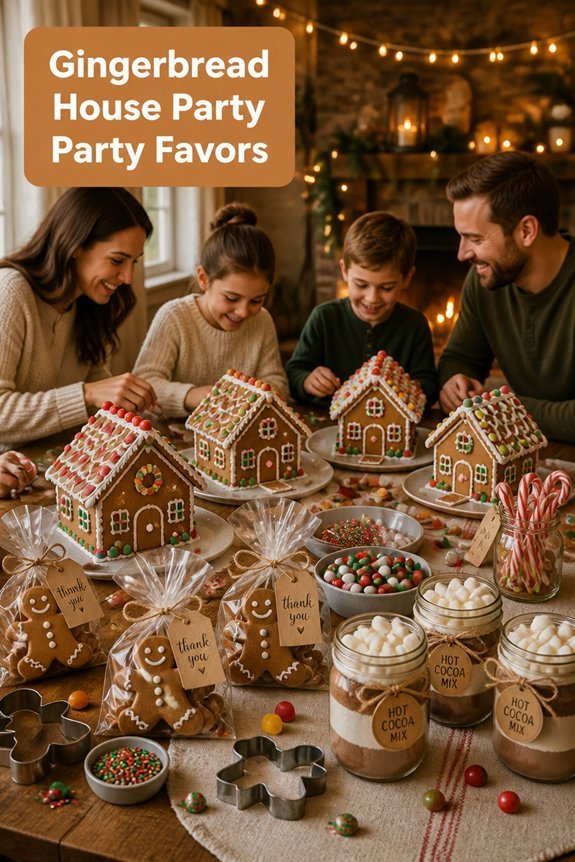 gingerbread themed party favors