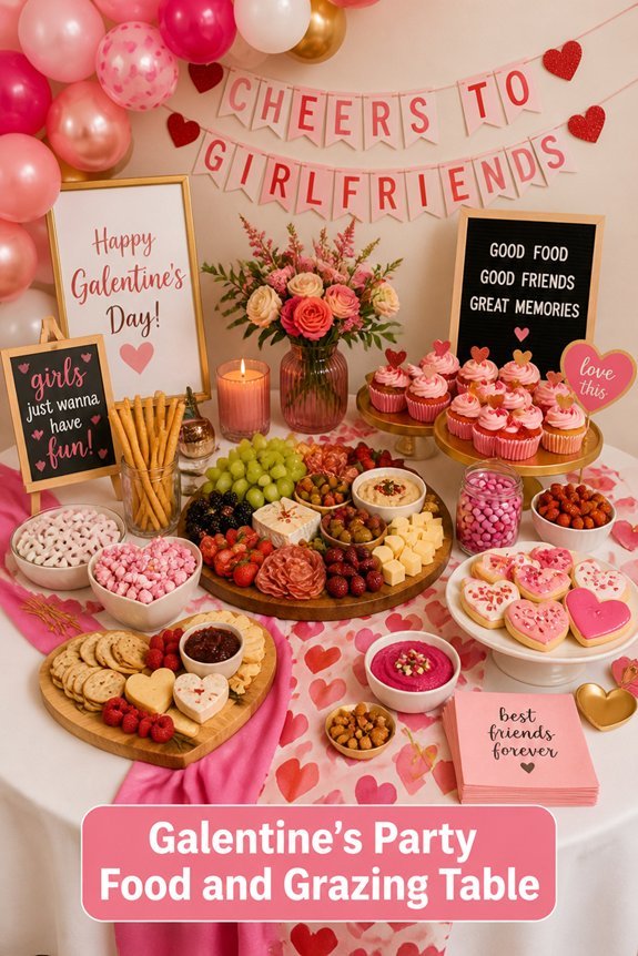grazing table with treats