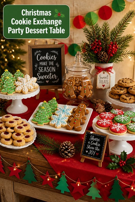 organized festive cookie display
