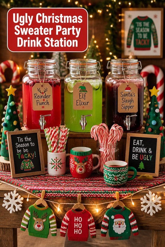 self serve festive beverage station