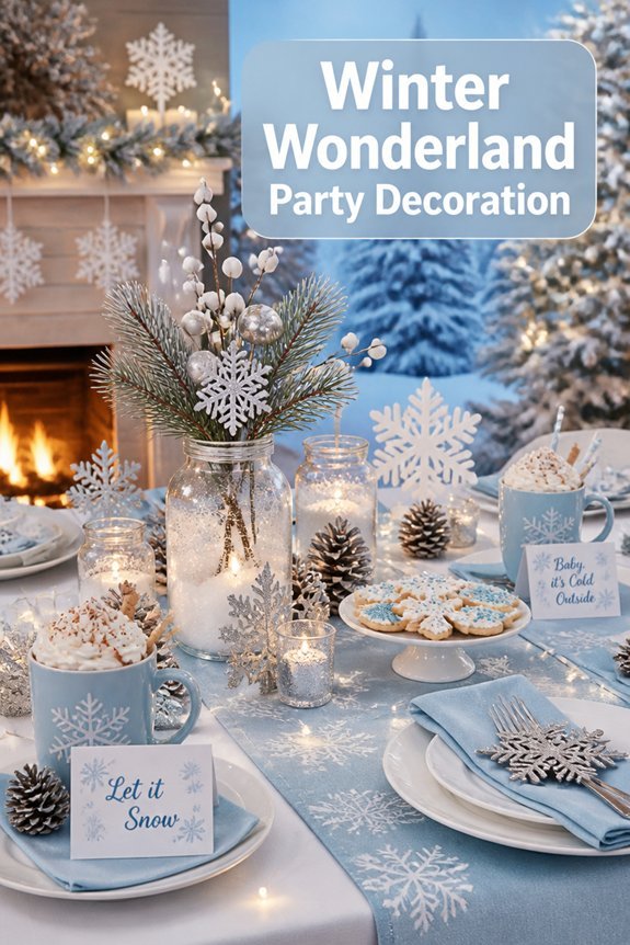snowy sparkling ethereal decor