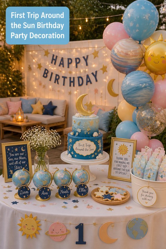 soft pastel birthday decor