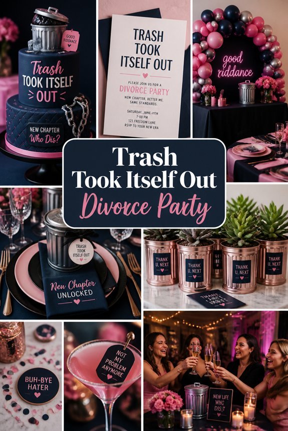 trash themed celebration party