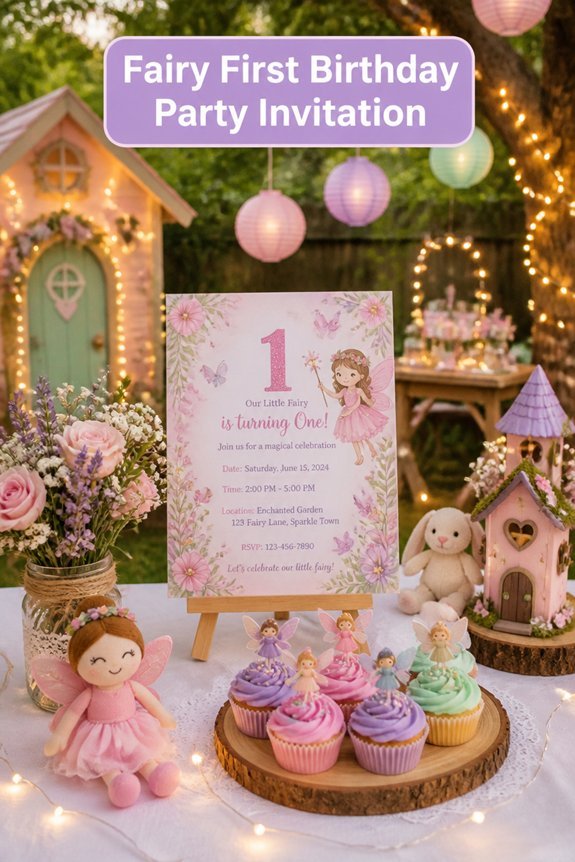 whimsical fairy birthday invites